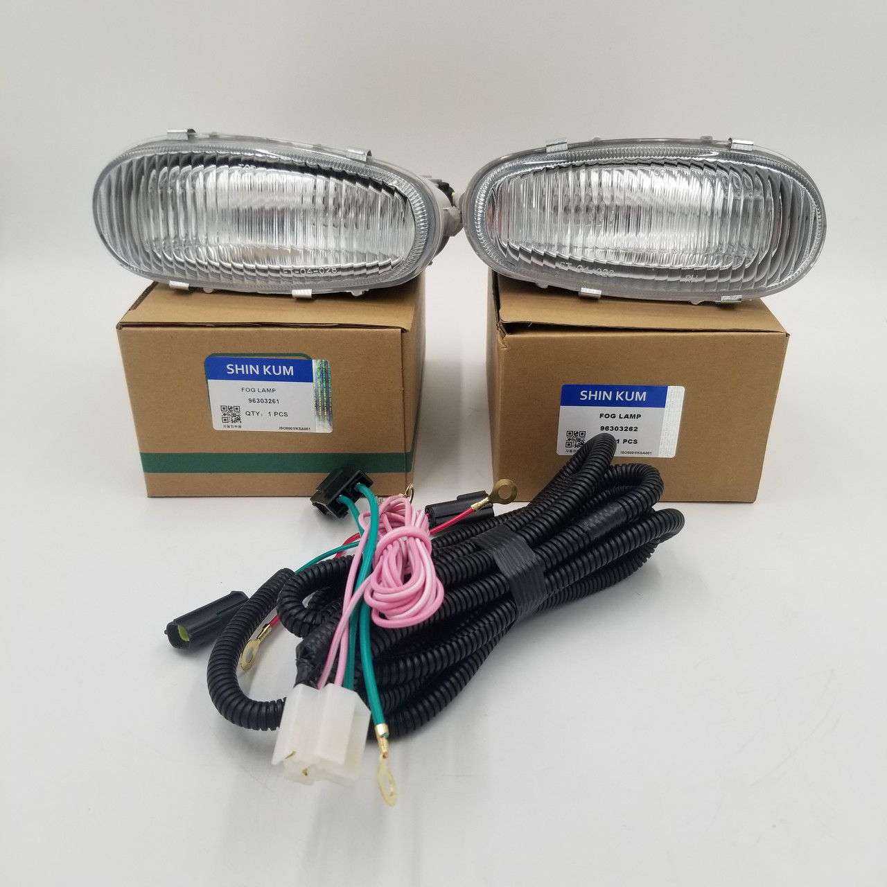 Комплект протитуманних фар Део Ланос, Сенс з проводами SHIN KUM Корея, фото 1