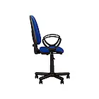 Комфортне офісне крісло з м'якою оббивкою, регулювання висоти механізмом CPT, висота 116 см, синє, фото 3