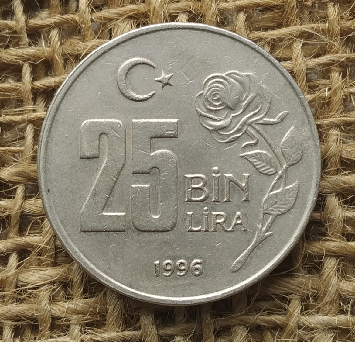25 000 лiр 1996 року, Туреччина
