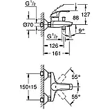 Змішувач для ванної Grohe Eurosmart 33300002, фото 3