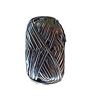 Пряжа трикотажна металік колір Темно-сірий 100 грам 25 м