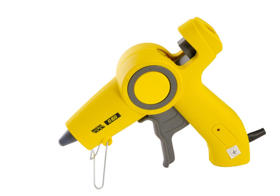 Пістолет клейовий MASTERTOOL Ø 11.2 мм 200 Вт 10 г/хв «Крапля-Стоп» з LED-індикатором 42-0513, фото 1