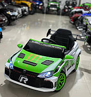 Дитячий електромобіль на акумуляторі Volkswagen Polo M 5819 з пультом р/у для дітей 3-8 років Зелений