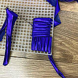 Пряжа трикотажна металік колір Синій 100 грам 25 м, фото 5