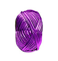 Пряжа трикотажна металік колір Фіолетовий 100 грам 25 м