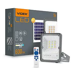 Світлодіодний LED прожектор на сонячній батареї автономний Videx 5000К IP65 VL-FSO-205-S