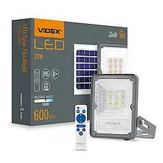 Світлодіодний LED прожектор на сонячній батареї автономний Videx 5000К IP65 VLE-FSO-205-S