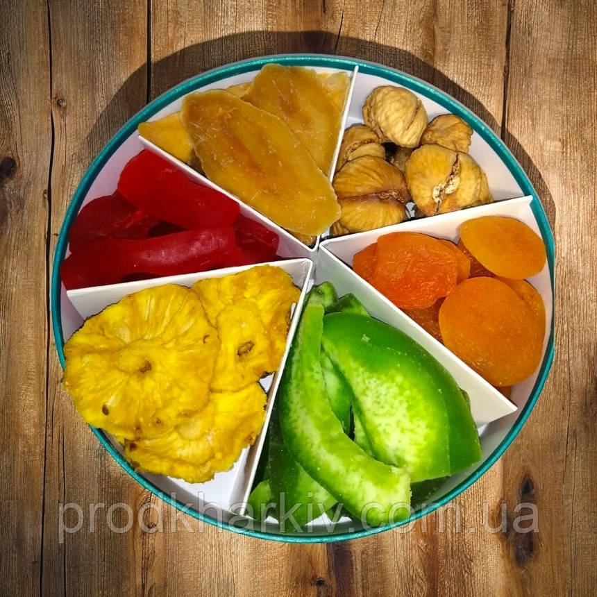 Подарунковий набір з сухофруктів і цукатів 0,800гр. 6 видів, фото 1