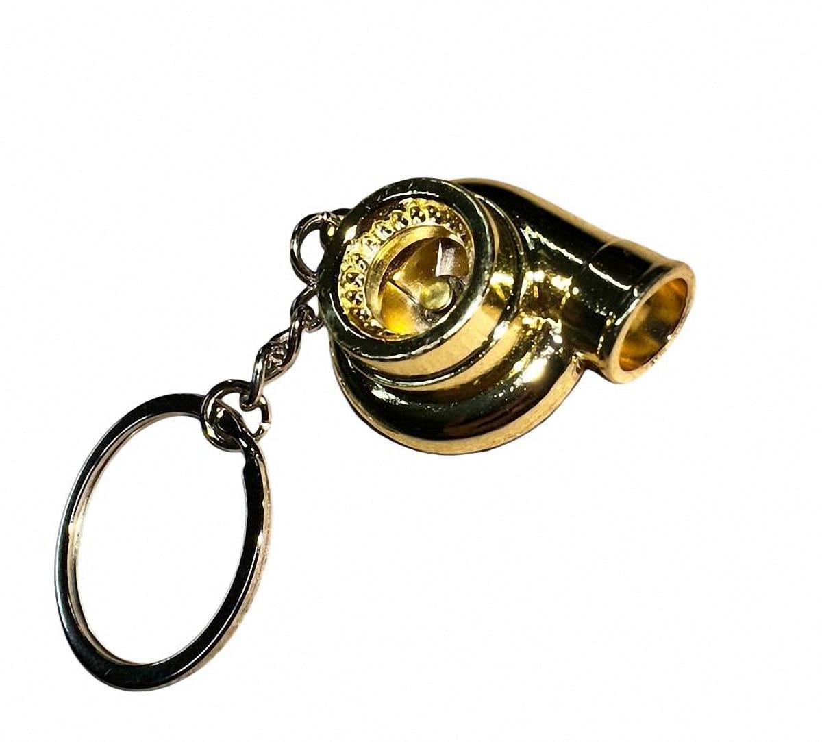 Брелок автомобільний для ключів Турбіна, Брелок для ключів авто Турбіна металевий Золото