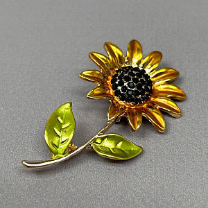 Брошка «Соняшник» метал