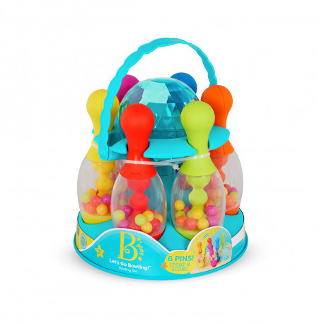 Ігровий набір Яскравий боулінг ( 6 кеглів, м'яч) Battat, фото 1