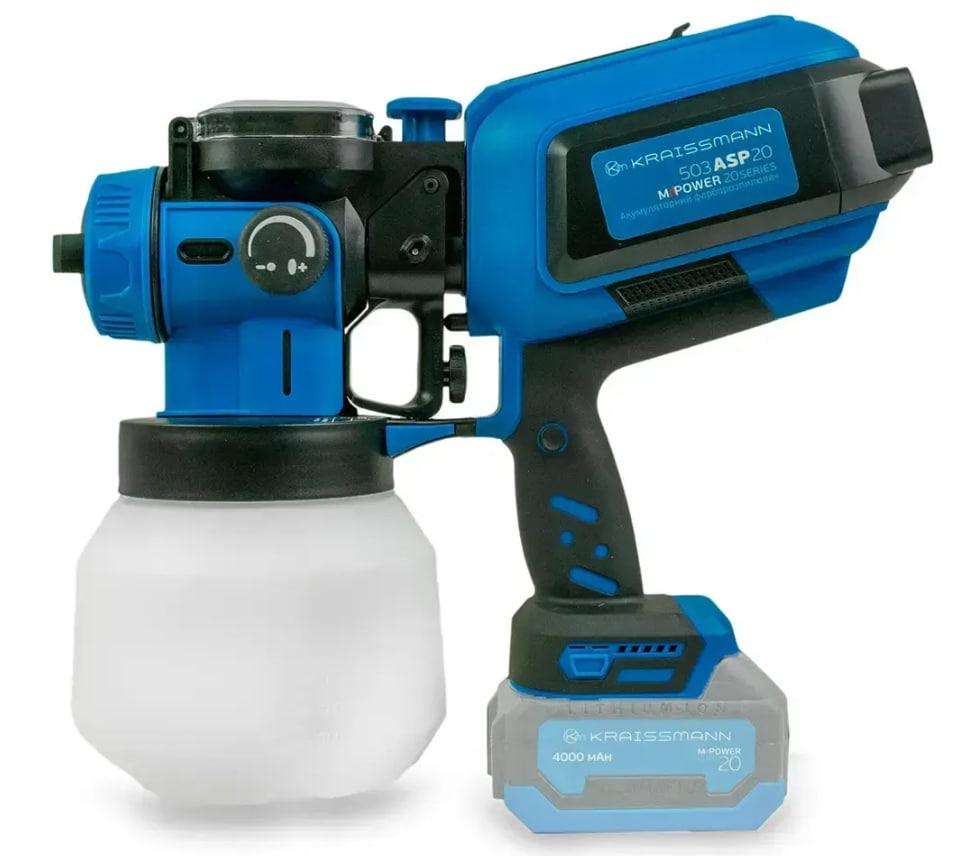 Багатофункціональний акумуляторний фарбопульт KRAISSMANN 503 ASP 20 MP Пульверизатор для фарбування ( Без акб), фото 1