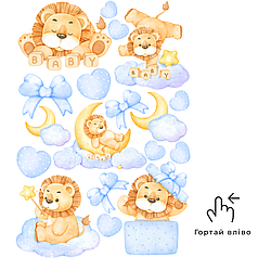 №025 Аркуш А4 кольорові наліпки - Baby boy