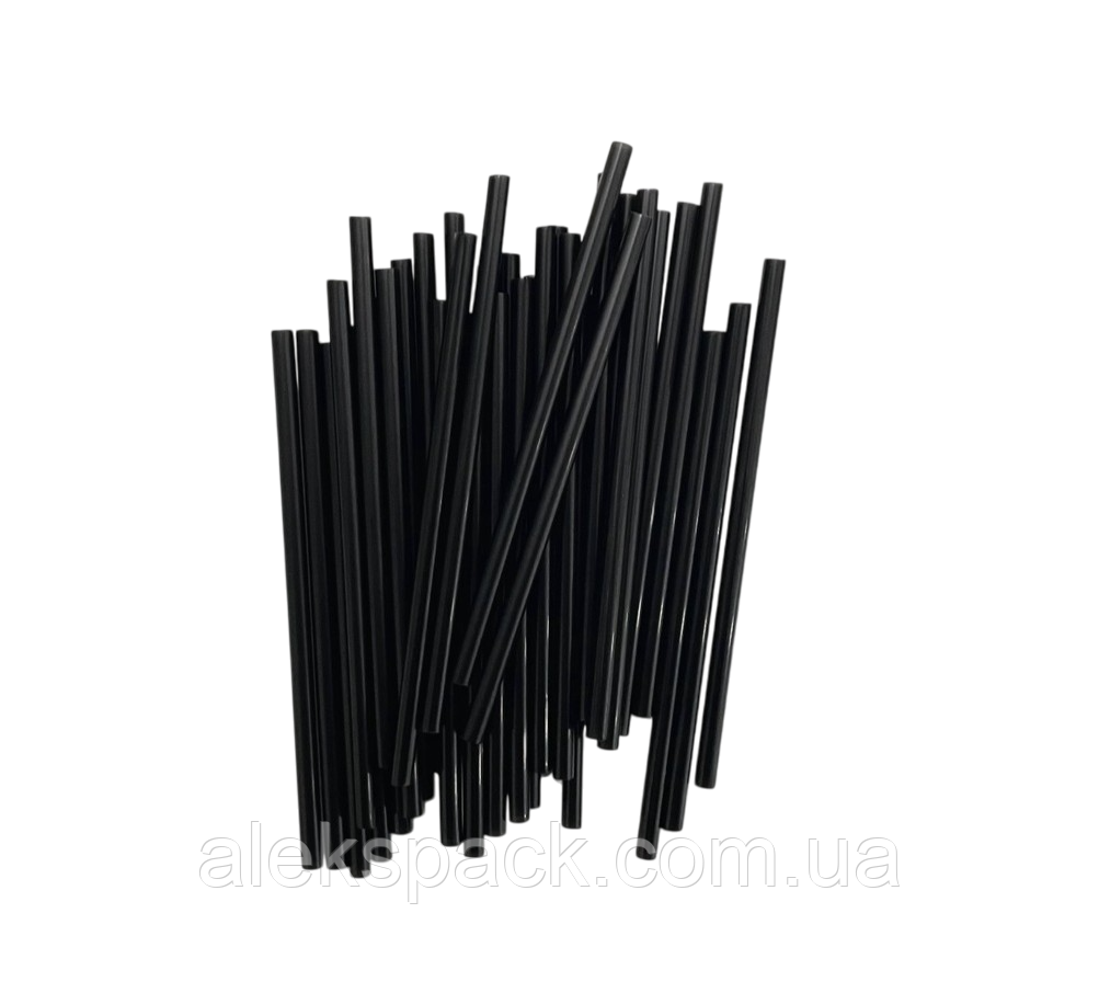 Трубочки 4,8 мартіні чорна 10,5см 200шт/уп 100/ящ, фото 1