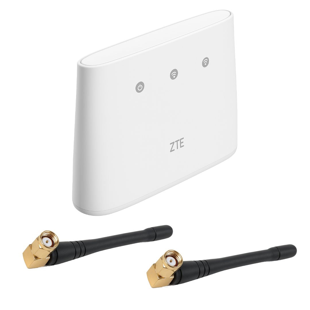 3G/4G WiFi комплект стаціонарний маршрутизатор ZTE MF293N + 2 штатні 4G LTE антени