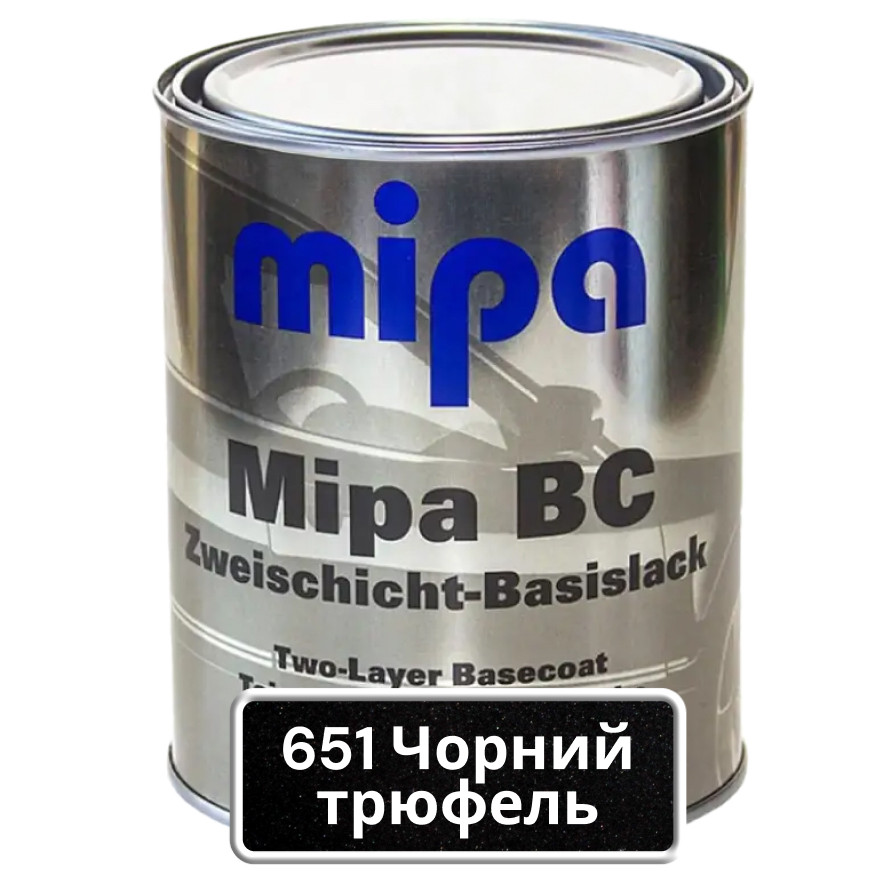 651 Чорний трюфель Авто фарба металік Mipa 1л, фото 1