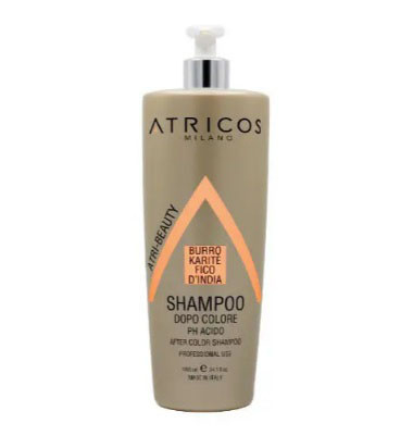 Професійний шампунь Atricos після фарбування волосся з олією опунції Shampoo Dopo Colore PH Acido 1000 ml