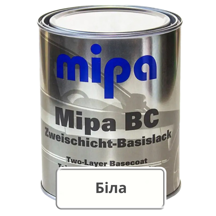 Біла Авто фарба базова Mipa 1л, фото 1