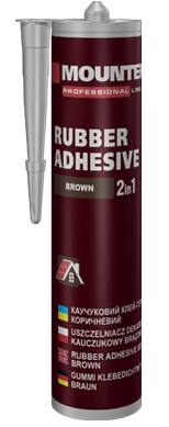 Клей-герметик, каучуковий, 2в1, коричневий, 280 мл, Mounter, фото 1