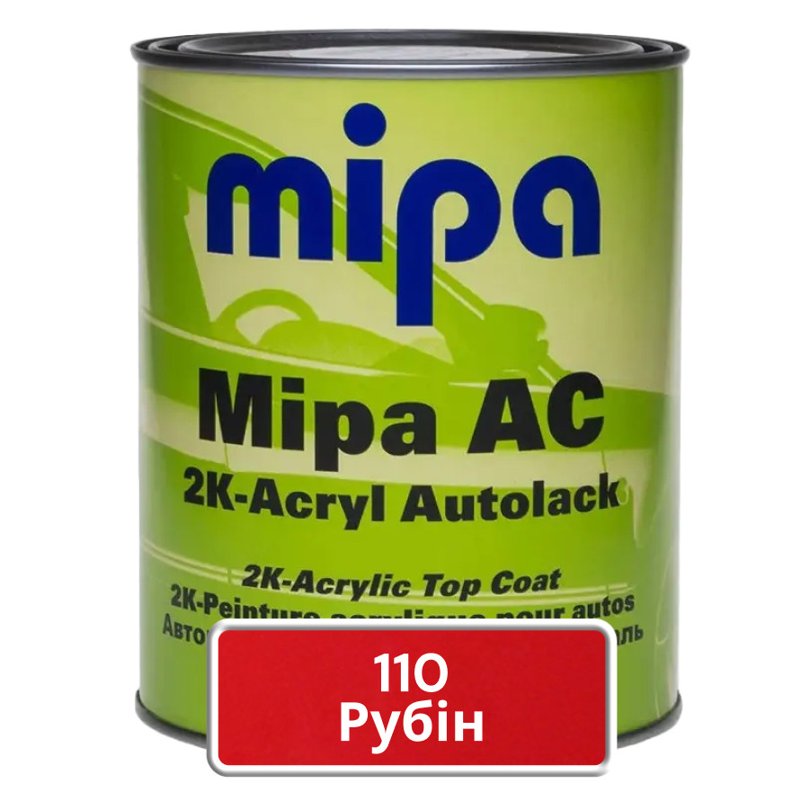 Акрилова фарба для авто MIPA 110 Рубін 1 л (без затвердника), фото 1