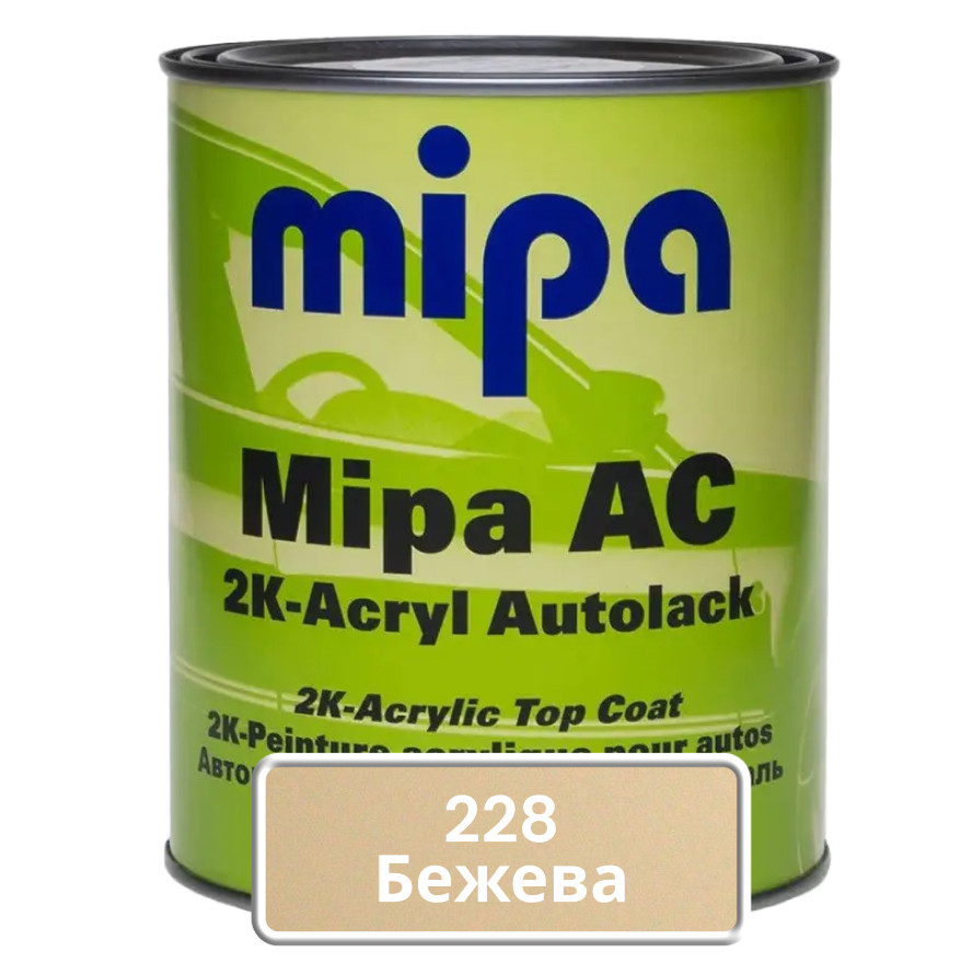 Акрилова фарба для авто MIPA 228 Бежева 1 л (без затвердника), фото 1