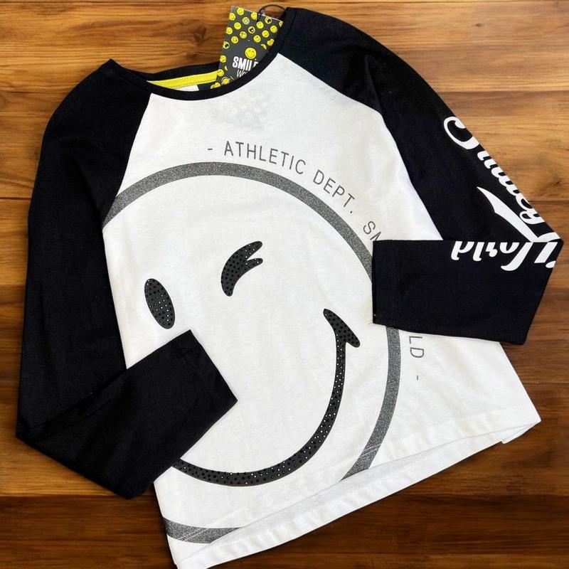 Бавовняний реглан оверсайз зі стразами і блискучим принтом OVS Розмір 9-10 років 140 см, фото 1