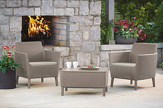 Комплект садових меблів Keter Salemo balcony set, капучіно - пісок, фото 4