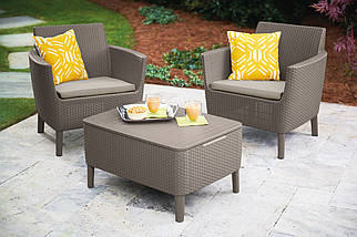 Комплект садових меблів Keter Salemo balcony set, капучіно - пісок, фото 5