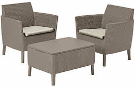 Комплект садових меблів Keter Salemo balcony set, капучіно - пісок