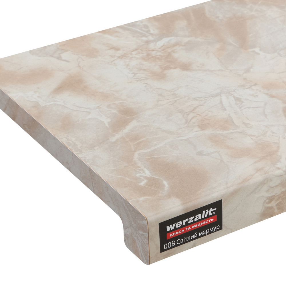 Підвіконня Верзаліт Ексклюзив Werzalit Exclusivе (Німеччина) мармур світлий, фото 1