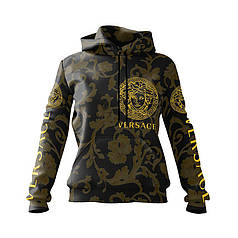 Худі жіноче з принтом «Версаче. Золота елегантність. Versace. Golden Elegance»