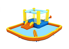 Надувной игровой комплекс аквапарк с батутом и горкой Bestway Beach Bounce