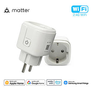 Смарт-розетка XH-MW2P(16A) Matter для Apple Homekit