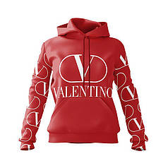 Худі жіноче з принтом «Валентино. Елегантний стиль. Valentino. Elegant style»