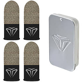 Ігрові напальники Shezi S04 зі срібним волокном для телефона смартфона гри pubg пабг пубг 2 пари + бокс 4 + бокс