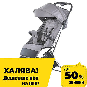 Прогулянковий візочок дитячий El Camino LINK ME 1129 Silver Striped Сіра