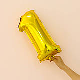 Кулька цифра 1 фольгована 16 дюймів золотистий, фото 2