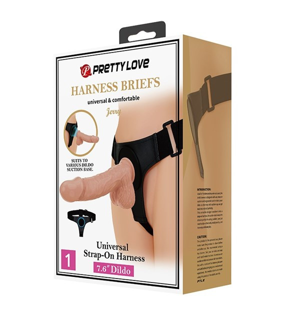 Страпон PRETTY LOVE HARNESS BRIEFS JERRY