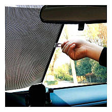 Шторка сонцезахисна в рулоні на присосках автоштора універсальна KeepHome 42.5х125 см для автомобіля та дому