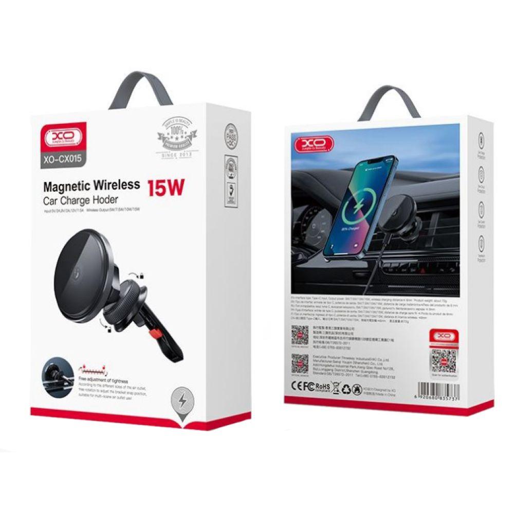 Автотримач XO CX015 Magnetic Wireless 15W, фото 1