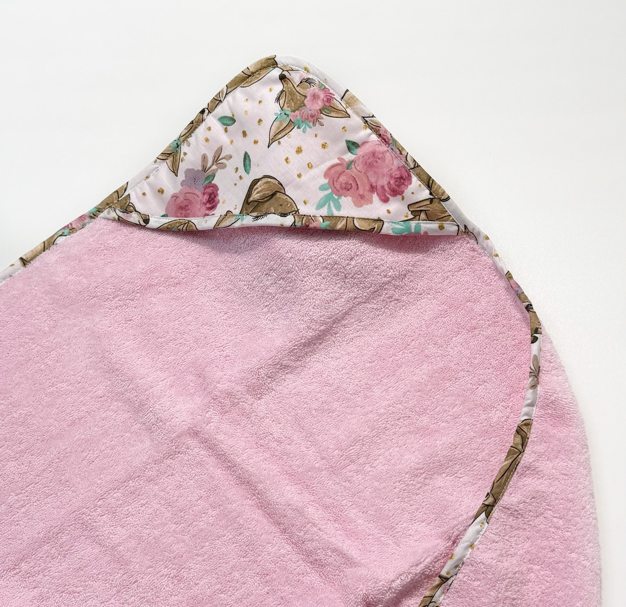 Дитячий махровий рушник з капюшоном 80*80 Milk Біле, фото 1