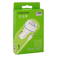 Автозарядний пристрій Borofone BZ14 Type-C 2USB 2.4A