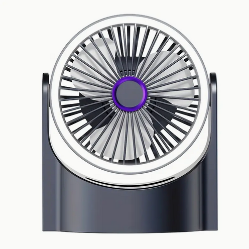 Портативний USB міні-вентилятор із підсвічуванням Fan SQ-F7 сірий