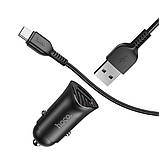 Автозарядний пристрій Hoco Z39 QC3.0 Type-C 2USB, фото 3