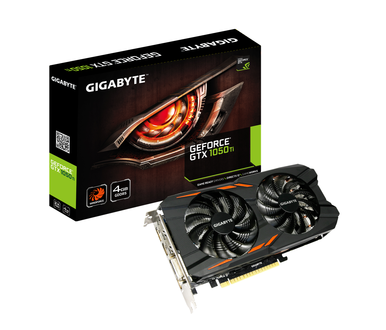 Відеокарта GeForce GTX 1050 Ti 4GB Gigabyte WindForce (GV-N105TWF2-4GD) Б/В