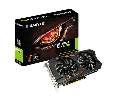 Відеокарта GeForce GTX 1050 Ti 4GB Gigabyte WindForce (GV-N105TWF2-4GD) Б/В, фото 1