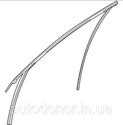 Ущільнювач скла двері передньої лівий AWD Nissan Ariya (22-) 80331-5MP1A, фото 1