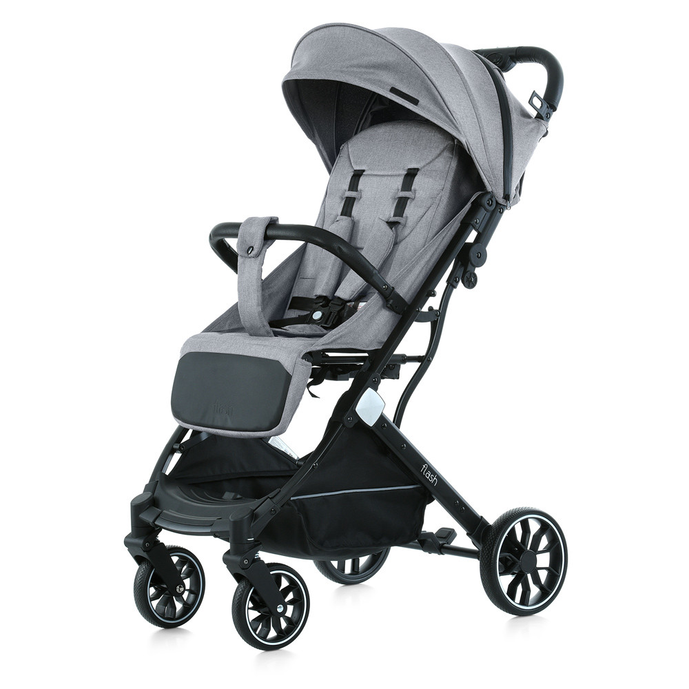 Візок дитячий M 5727-1 FLASH Silver Gray прогулянковий, регул.ручка, алюміній, сірий