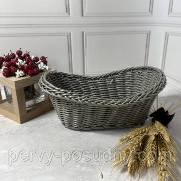 Кошик для хліба сірий 25х13х5-8см Helios 7340, фото 1