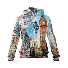 Худі жіноче з принтом «Біг-Бен. Лондонський стиль. Big Ben. London Style»